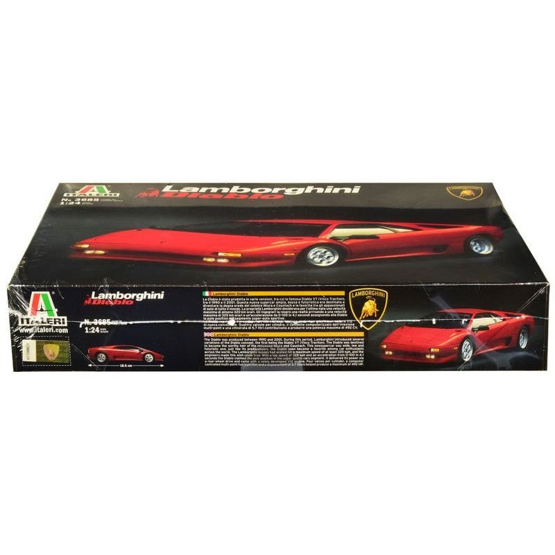 Skill 3 Model Kit Lamborghini Diablo 1/24 Scale Model by Italeri-Italeri-ModelCars.com