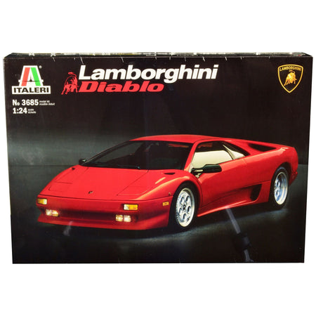 Skill 3 Model Kit Lamborghini Diablo 1/24 Scale Model by Italeri-Italeri-ModelCars.com
