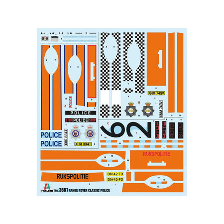 Skill 3 Model Kit Land Rover Range Rover Police 1/24 Scale Model by Italeri - Italeri - ModelCars.com