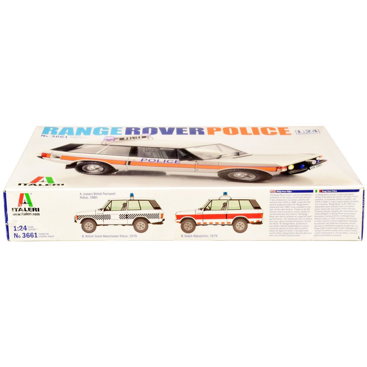 Skill 3 Model Kit Land Rover Range Rover Police 1/24 Scale Model by Italeri - Italeri - ModelCars.com