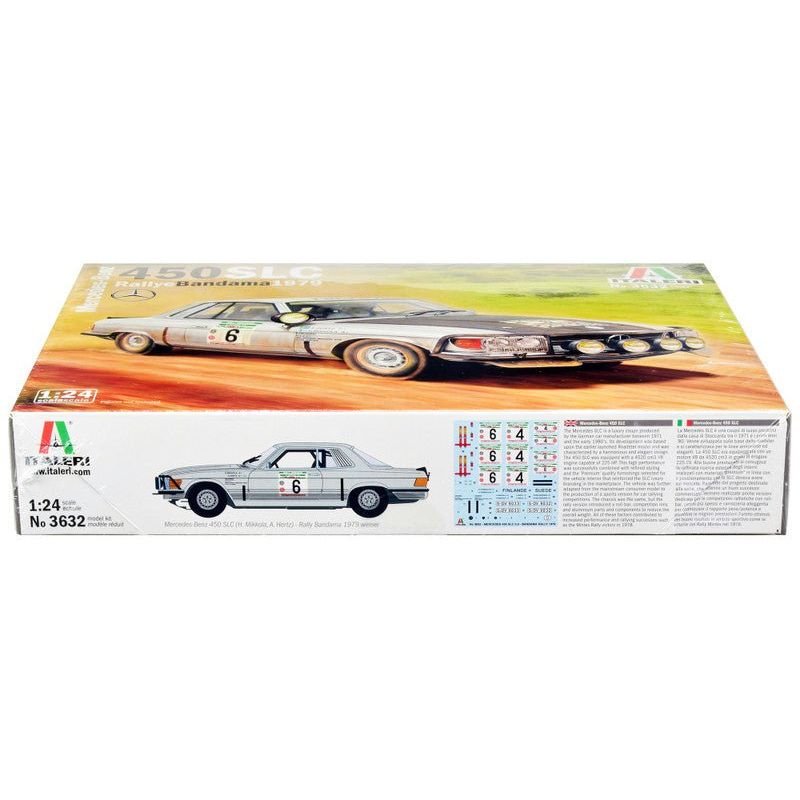 Skill 3 Model Kit Mercedes-Benz 450 SLC Winner "Rallye Bandama Ivory Coast" (1979) 1/24 Scale Model by Italeri-Italeri-ModelCars.com