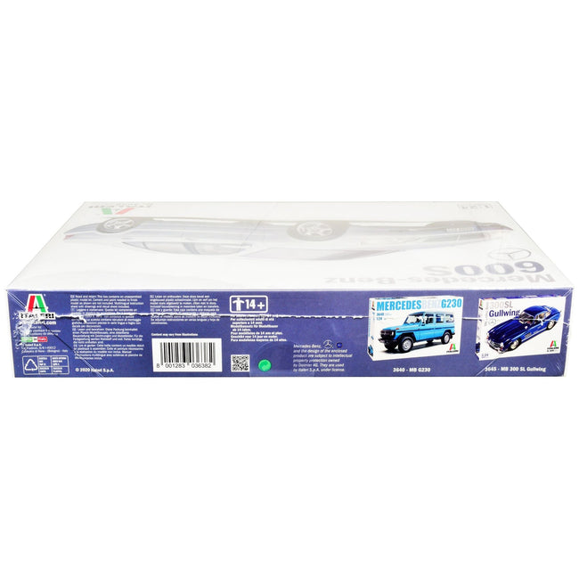 Skill 3 Model Kit Mercedes Benz 600S 1/24 Scale Model by Italeri - Italeri - ModelCars.com