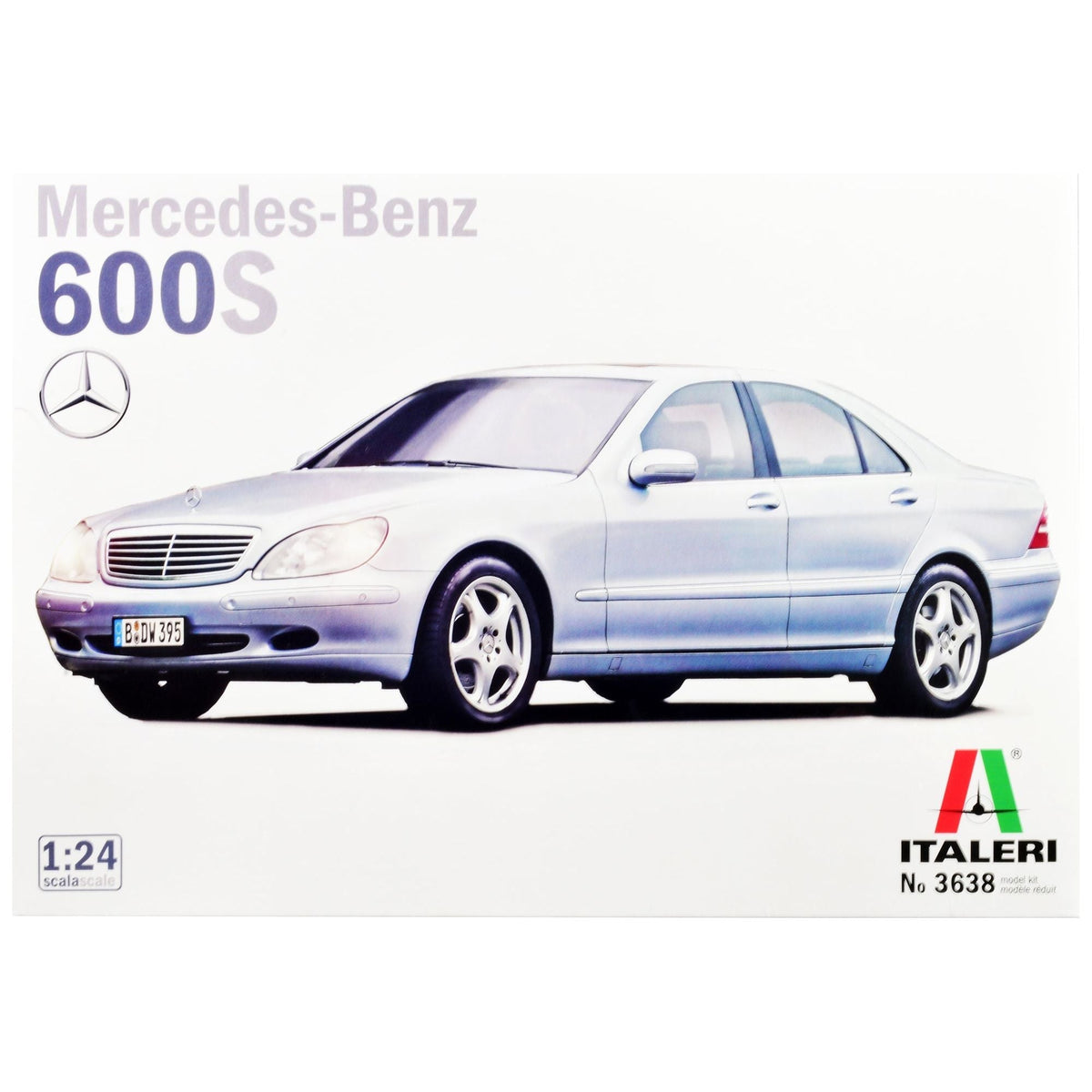 Skill 3 Model Kit Mercedes Benz 600S 1/24 Scale Model by Italeri-Italeri-ModelCars.com