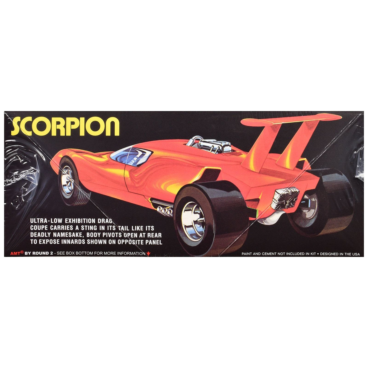 Skill 3 Model Kit Scorpion Mid-Engine Drag Coupe 1/25 Scale Model by AMT-AMT-ModelCars.com