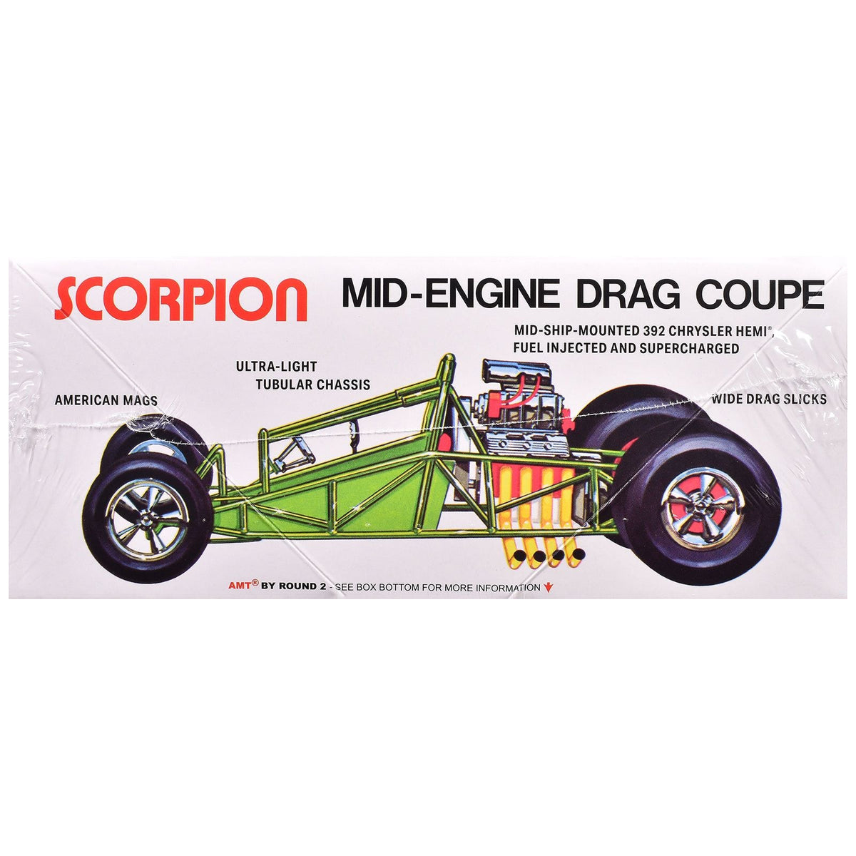 Skill 3 Model Kit Scorpion Mid-Engine Drag Coupe 1/25 Scale Model by AMT-AMT-ModelCars.com