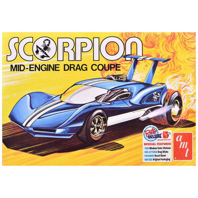 Skill 3 Model Kit Scorpion Mid-Engine Drag Coupe 1/25 Scale Model by AMT-AMT-ModelCars.com