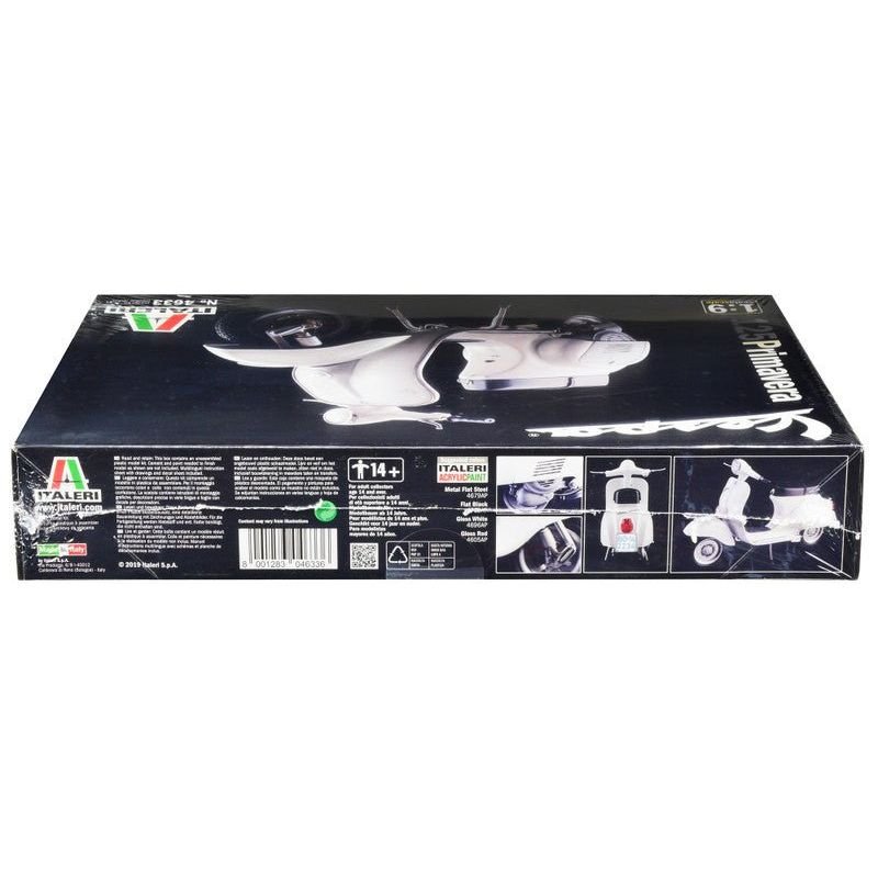 Skill 3 Model Kit Vespa 125 Primavera Scooter 1/9 Scale Model by Italeri-Italeri-ModelCars.com