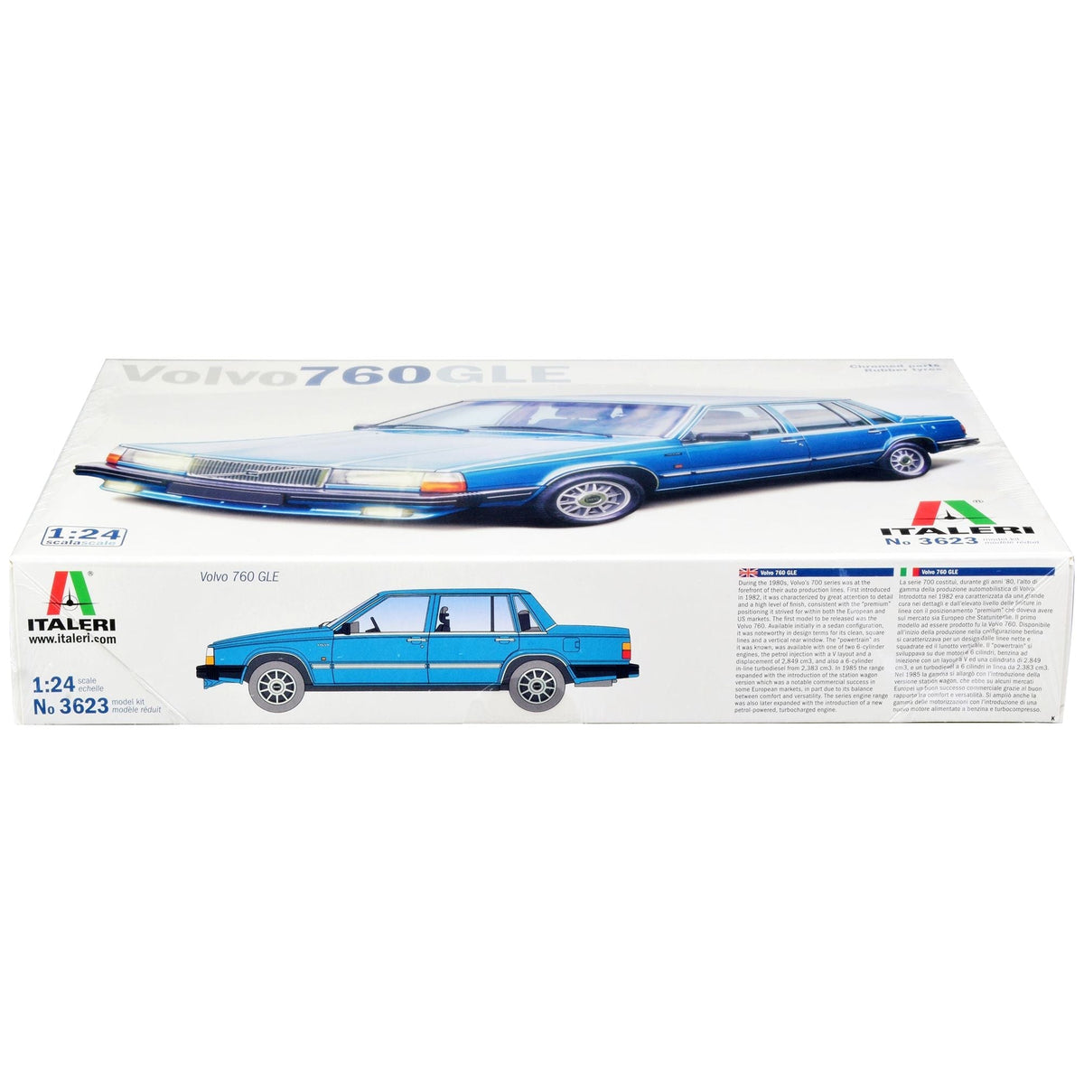 Skill 3 Model Kit Volvo 760 GLE 1/24 Scale Model by Italeri-Italeri-ModelCars.com