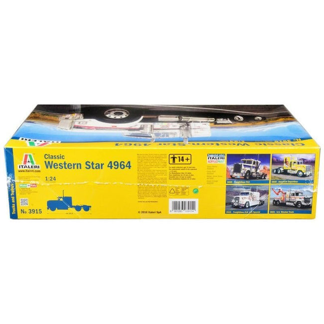 Skill 3 Model Kit Western Star Classic 4964 Truck Tractor 1/24 Scale Model by Italeri-Italeri-ModelCars.com