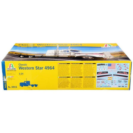 Skill 3 Model Kit Western Star Classic 4964 Truck Tractor 1/24 Scale Model by Italeri-Italeri-ModelCars.com