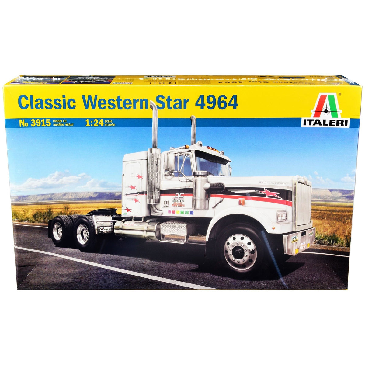Skill 3 Model Kit Western Star Classic 4964 Truck Tractor 1/24 Scale Model by Italeri-Italeri-ModelCars.com