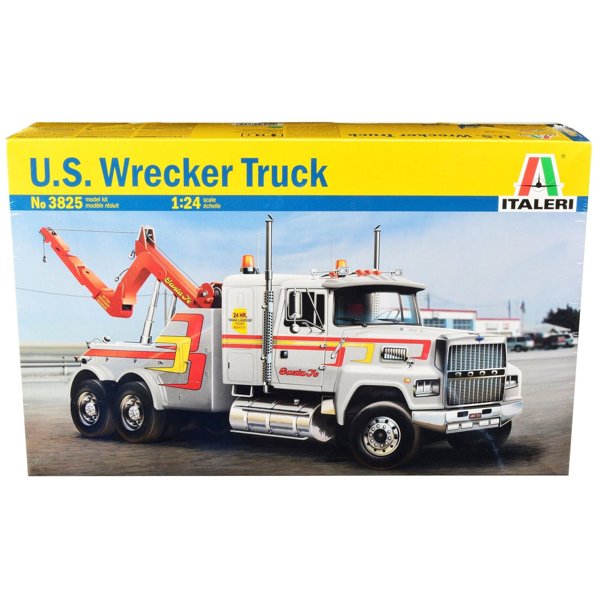 Skill 4 Model Kit U.S. Wrecker Tow Truck 1/24 Scale Model by Italeri-Italeri-ModelCars.com