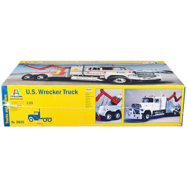 Skill 4 Model Kit U.S. Wrecker Tow Truck 1/24 Scale Model by Italeri-Italeri-ModelCars.com