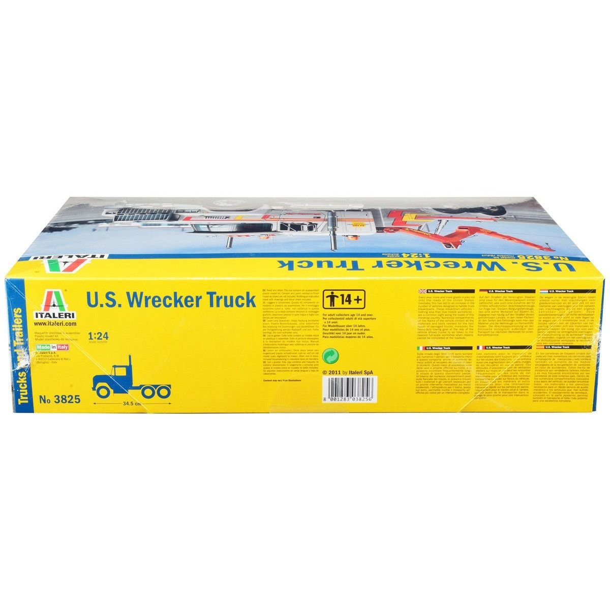 Skill 4 Model Kit U.S. Wrecker Tow Truck 1/24 Scale Model by Italeri-Italeri-ModelCars.com