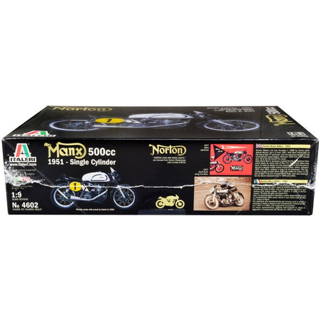 Skill 5 Model Kit Norton Manx 500cc Motorcycle 1 "World Champion 1950 to 1951" 1/9 Scale Model by Italeri - Italeri - ModelCars.com