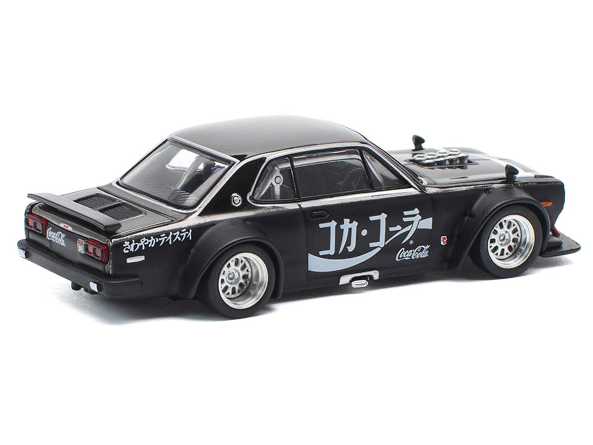 Skyline GT-R V8 Drift "Hakosuka" RHD (Right Hand Drive) "Coca-Cola" Black 1/64 Diecast Model Car by Pop Race-Pop Race-ModelCars.com