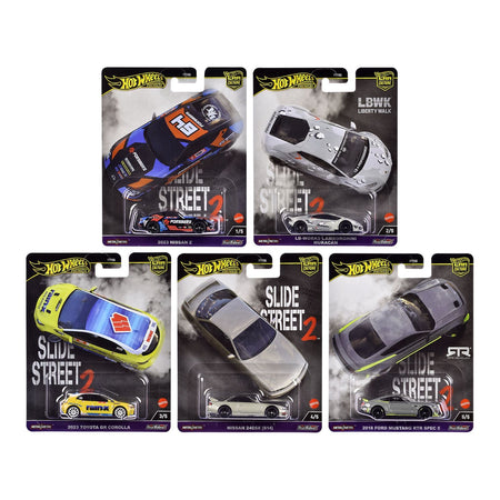"Slide Street 2" 5 piece Set "Car Culture" 2024 Series H Diecast Model Cars by Hot Wheels - Hotwheels - ModelCars.com