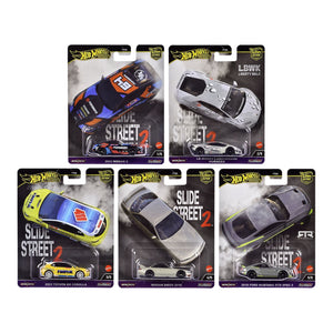 "Slide Street 2" 5 piece Set "Car Culture" 2024 Series H Diecast Model Cars by Hot Wheels