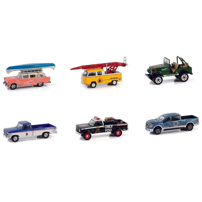 "Smokey Bear" Set of 6 Cars Series 4 1/64 Diecast Model Cars by Greenlight-Greenlight-ModelCars.com