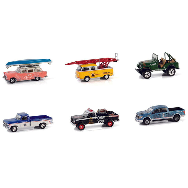 "Smokey Bear" Set of 6 Cars Series 4 1/64 Diecast Model Cars by Greenlight - Greenlight - ModelCars.com