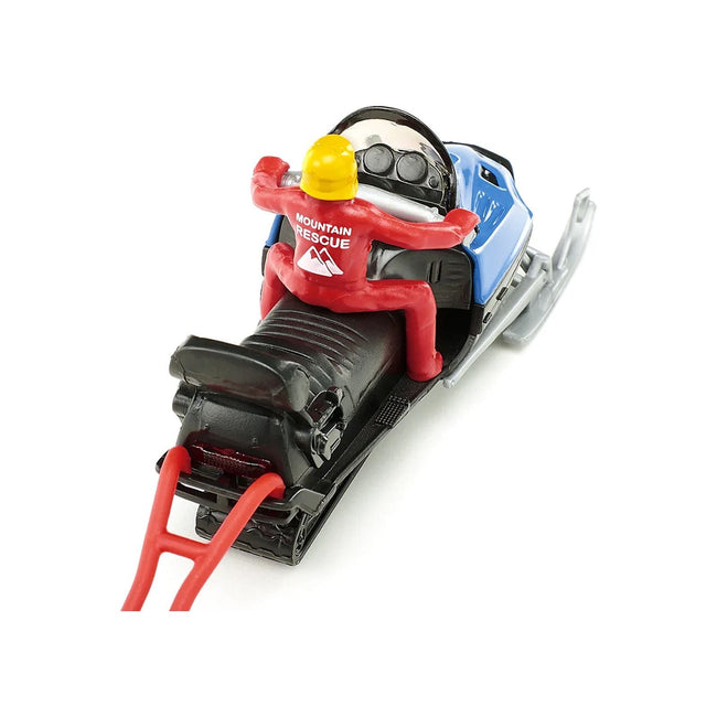 Snow Mobile Blue with Rescue Sledge and 2 Figures Diecast Model by Siku - SIKU - ModelCars.com