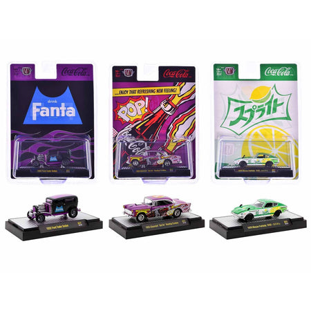 "Sodas" Set of 3 pieces Release 51 Limited Edition to 10000 pieces Worldwide1/64 Diecast Model Cars by M2 Machines-M2-ModelCars.com