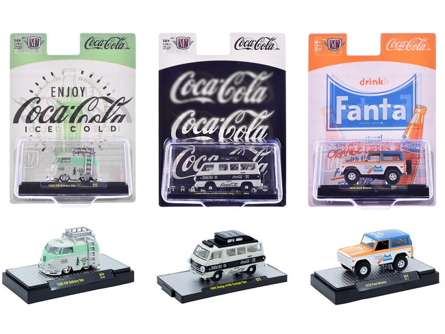 "Sodas" Set of 3 pieces Release 64 Limited Edition to 5400 pieces Worldwide 1/64 Diecast Model Cars by M2 Machines-M2-ModelCars.com