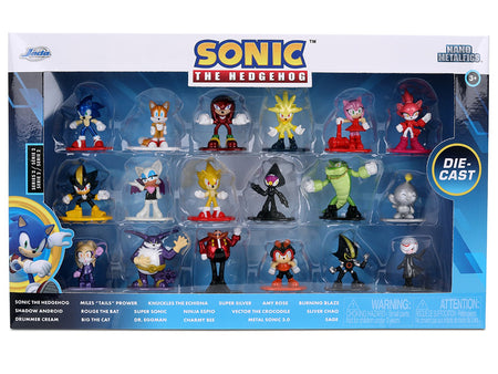 "Sonic The Hedgehog" Set of 18 Diecast Figures Wave 2 "Nano Metalfigs" Series Diecast Models by Jada-Jada-ModelCars.com