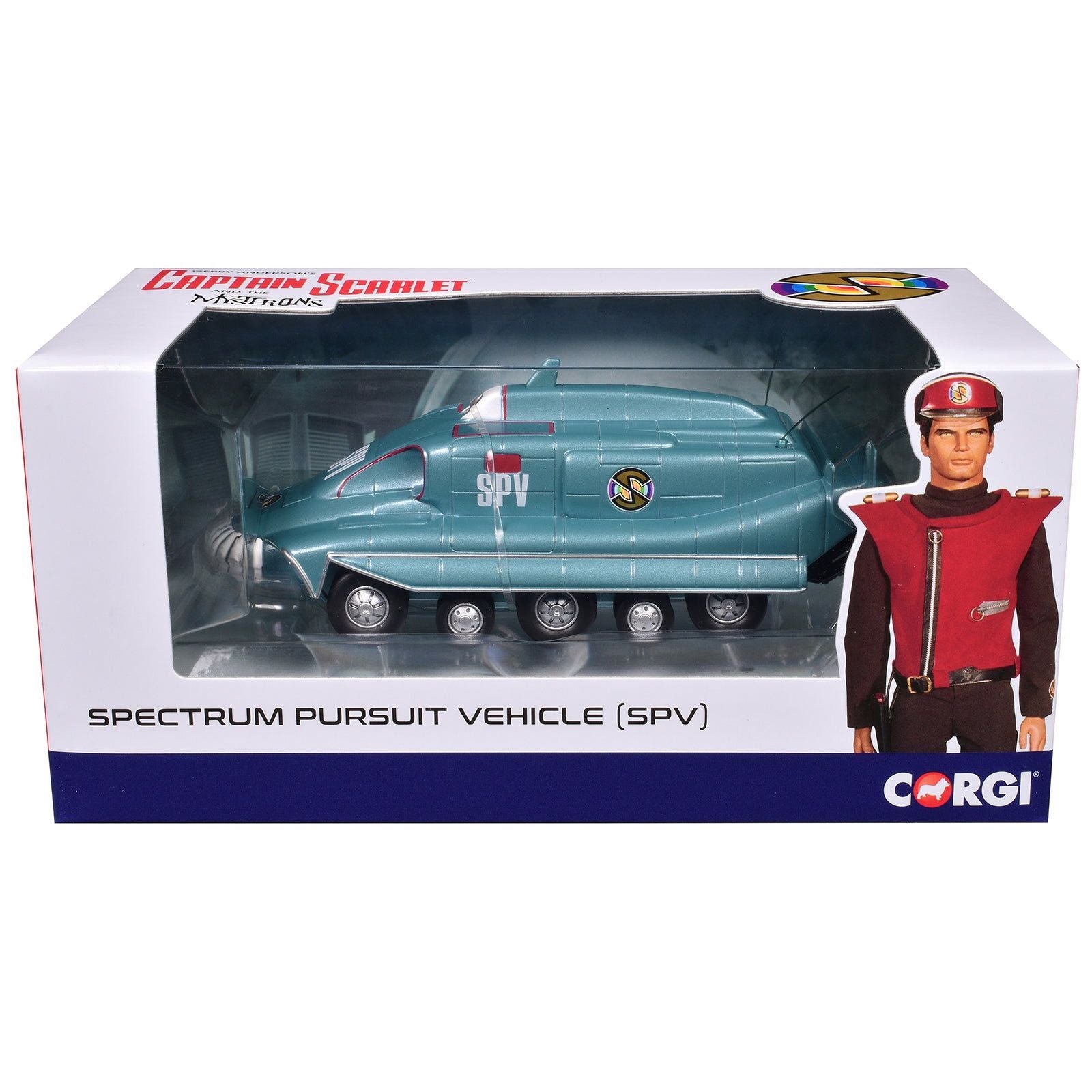 Spectrum Pursuit Vehicle (SPV) Blue Metallic "Captain Scarlet and the Mysterons" (1967 - 1968) TV Series Diecast Model by Corgi - Corgi - ModelCars.com