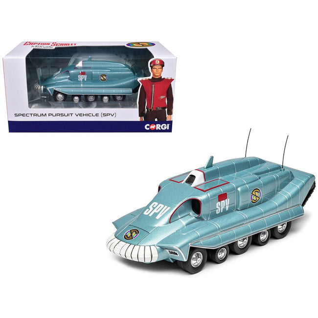 Spectrum Pursuit Vehicle (SPV) Blue Metallic "Captain Scarlet and the Mysterons" (1967-1968) TV Series Diecast Model by Corgi-Corgi-ModelCars.com
