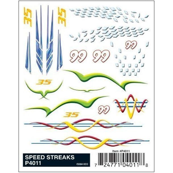 SPEED STREAKS DRY TRANSF - PINECAR - ModelCars.com