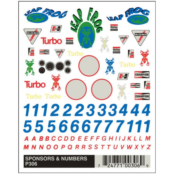 SPONSORS AND NUMBERS DRY - PINECAR - ModelCars.com