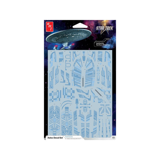 "Star Trek: The Next Generation" U.S.S. Enterprise NCC-1701-D Aztec Decal Set 1/1400 Scale by AMT-AMT-ModelCars.com