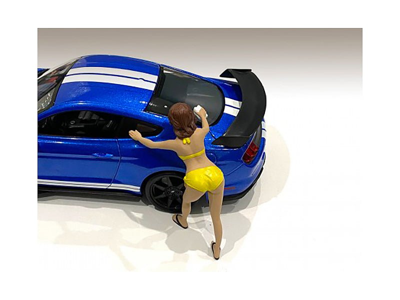 Stephanie Bikini Car Wash Girl Figurine for 1/18 Scale Models by American Diorama-American Diorama-ModelCars.com