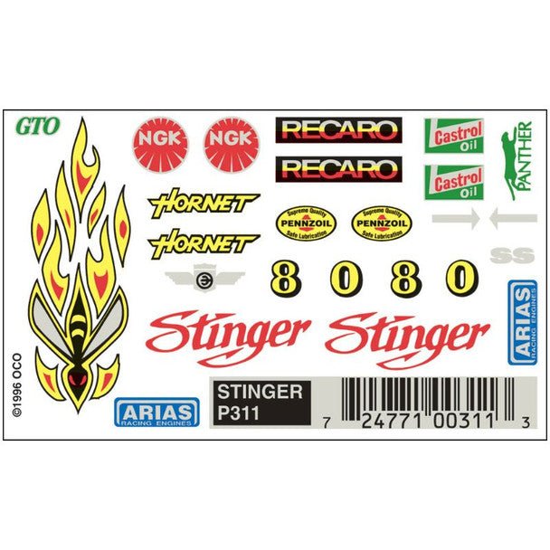 STINGER DRY TRANSFER - PINECAR - ModelCars.com