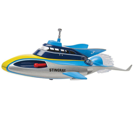 Stingray Submarine Blue and Silver with Yellow Stripes "Gerry Anderson's Stingray" (1964) TV Series Diecast Model by Corgi-Corgi-ModelCars.com