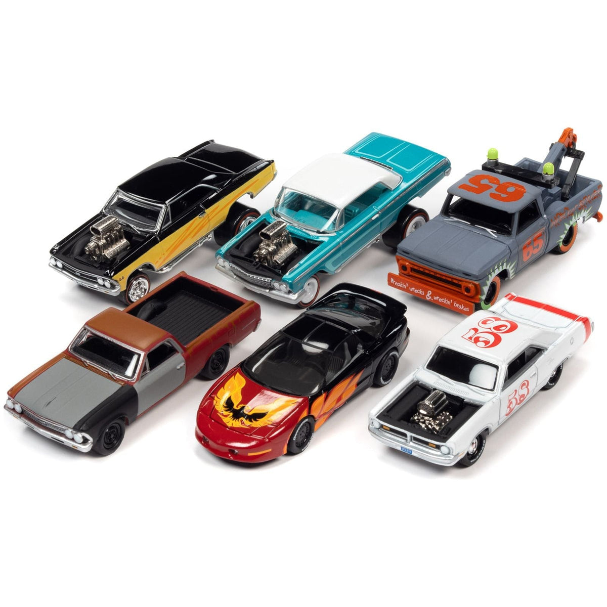 "Street Freaks" 2021 Set A of 6 Cars Release 4 1/64 Diecast Model Cars by Johnny Lightning-Johnny Lightning-ModelCars.com