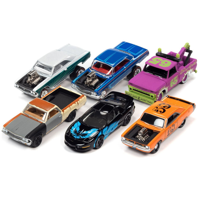 "Street Freaks" 2021 Set B of 6 Cars Release 4 1/64 Diecast Model Cars by Johnny Lightning - Johnny Lightning - ModelCars.com