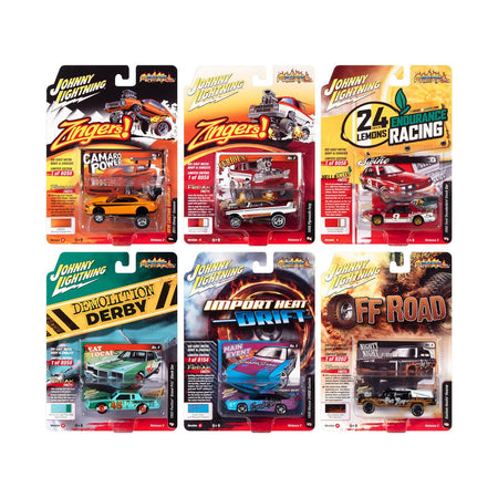 "Street Freaks" 2022 Set A of 6 Cars Release 2 1/64 Diecast Model Cars by Johnny Lightning - Johnny Lightning - ModelCars.com