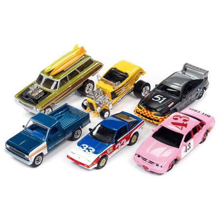 "Street Freaks" 2023 Set A of 6 Cars Release 1 1/64 Diecast Model Cars by Johnny Lightning-Johnny Lightning-ModelCars.com