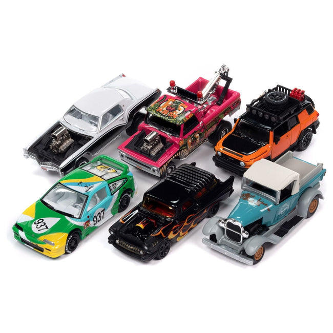 "Street Freaks" 2023 Set B of 6 Cars Release 2 1/64 Diecast Model Cars by Johnny Lightning-Johnny Lightning-ModelCars.com
