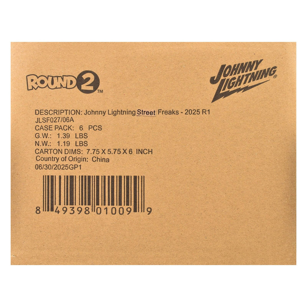 "Street Freaks" 2025 Release 1 Set A of 6 Cars 1/64 Diecast Model Cars by Johnny Lightning-Johnny Lightning-ModelCars.com