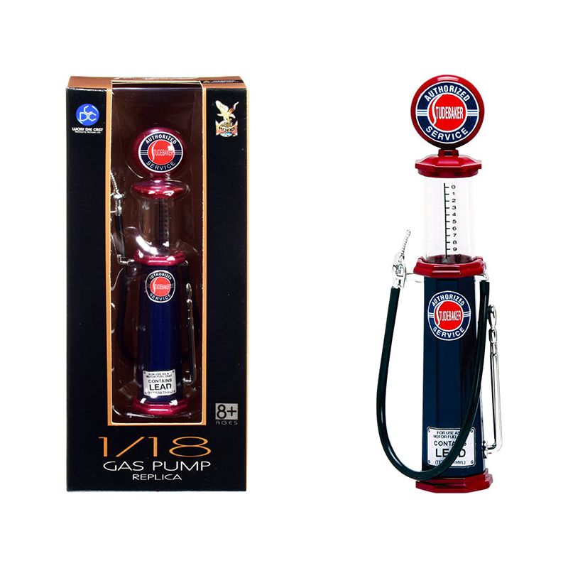 "Studebaker" Vintage Cylinder Gas Pump 1/18 Diecast Replica by Road Signature - Road Signature - ModelCars.com