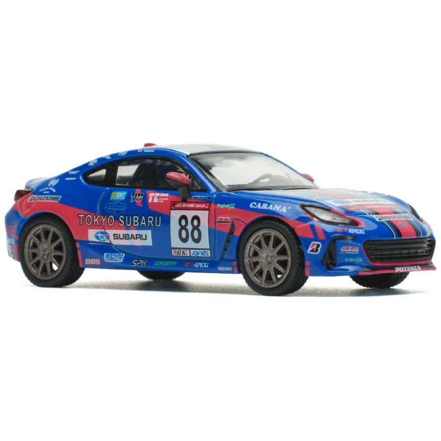 Subaru BRZ 88 Blue with Graphics "Tokyo Subaru Racing" 1/64 Diecast Model Car by Pop Race - Pop Race - ModelCars.com