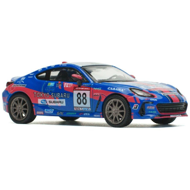 Subaru BRZ 88 Blue with Graphics "Tokyo Subaru Racing" 1/64 Diecast Model Car by Pop Race - Pop Race - ModelCars.com