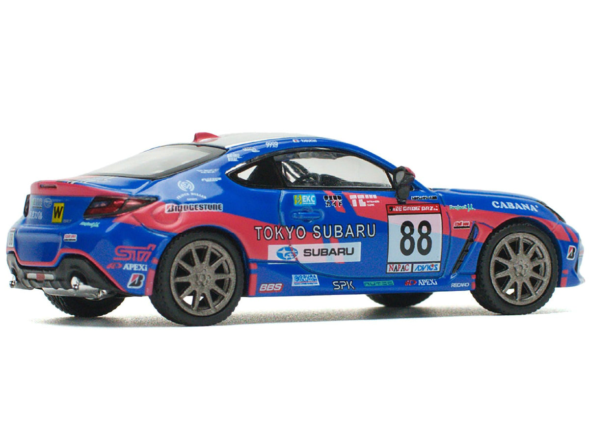 Subaru BRZ #88 Blue with Graphics "Tokyo Subaru Racing" 1/64 Diecast Model Car by Pop Race-Pop Race-ModelCars.com