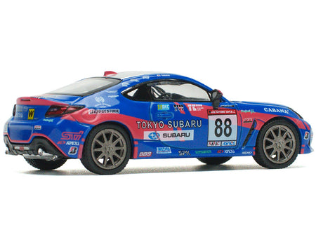 Subaru BRZ #88 Blue with Graphics "Tokyo Subaru Racing" 1/64 Diecast Model Car by Pop Race-Pop Race-ModelCars.com