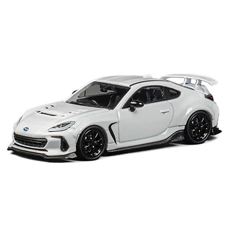 Subaru BRZ "Varis Arising - 1" RHD (Right Hand Drive) White with Extra Wheels 1/64 Diecast Model Car by CM Model - CM Models - ModelCars.com