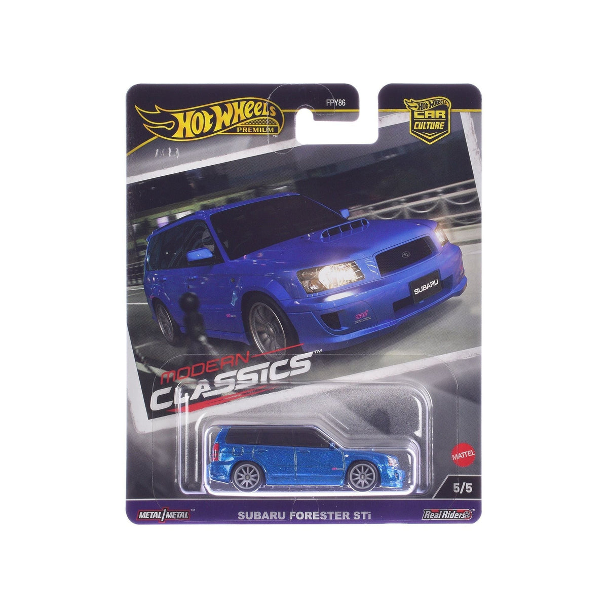 Subaru Forester STi Blue Metallic "Modern Classics" Series Diecast Model Car by Hot Wheels-Hotwheels-ModelCars.com