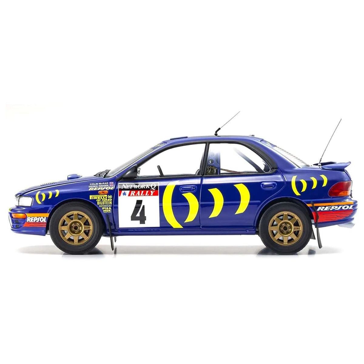 Subaru Impreza 4 Colin McRae - Derek Ringer Winner "RAC Rally" (1994) 1/18 Diecast Model Car by Kyosho-Kyosho-ModelCars.com